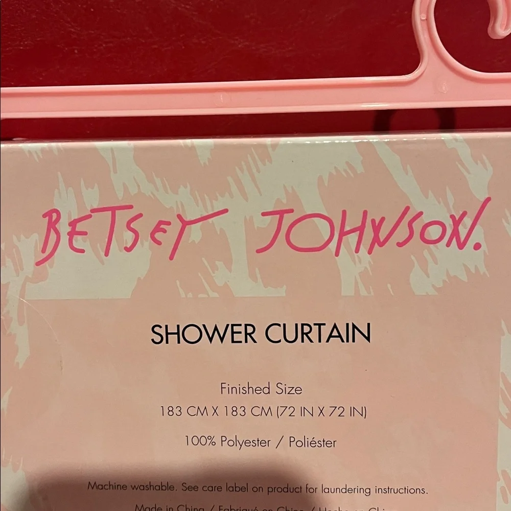 Betsey Johnson Cream Shower Curtain